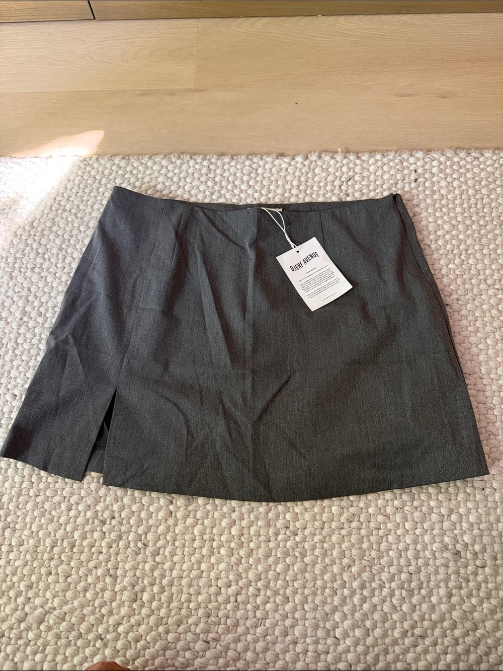 Charcoal Gray Mini Skirt